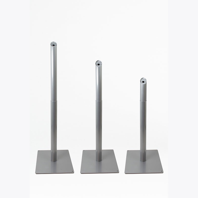 Pie de altura regulable para soportes de tablet en color gris