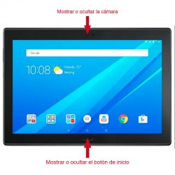 accesorio ocultador del botón de inicio de la tablet