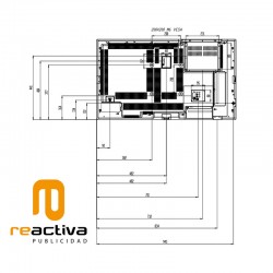 Monitor profesional 43" de Alto Brillo Reactiva UHD 4K 700 cd/m² 24h/7d