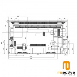 Monitor profesional de 75" Reactiva Alto Brillo, UHD 4K, 600 cd/m² 24h/7d