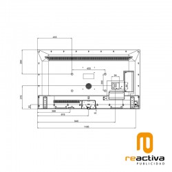 Monitor professional de 55" Reactiva Ultra pla, UHD 4K 350 cd/m² 16/7