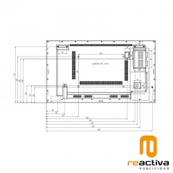 Monitor profesional de 65´´ Reactiva Ultra plano  UHD 4K 500 cd/m² 24h/7d