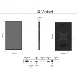 Display Android d'Alta Brillantor de 32", 43" y 55"
