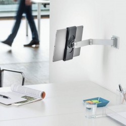 Soporte Universal Aluminio Mural Brazo Extensible Bloqueo Clip Oculto