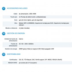 Pantalla interactiva de 75" con Google EDLA (Ranura Slot mini PC)