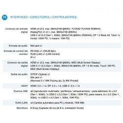 Pantalla interactiva de 75" con Google EDLA (Ranura Slot mini PC)