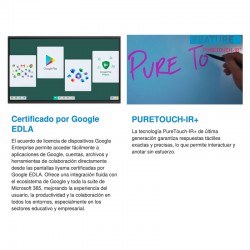 Pantalla interactiva de 75" con Google EDLA (Ranura Slot mini PC)