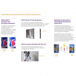 Monitor Max Light Windows HDMI des de 32" fins a 86" Alta Brillantor