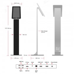 Suport de peu amb pantalla Digital de 15,6” Model Slim