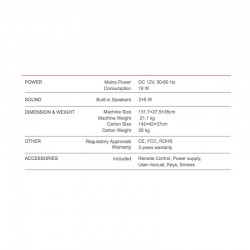 Soporte de pie con pantalla Digital de 15,6” Modelo Slim