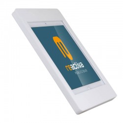 Suport per tablet de sobretaula en color blanc. de disseny elegant i funcional
